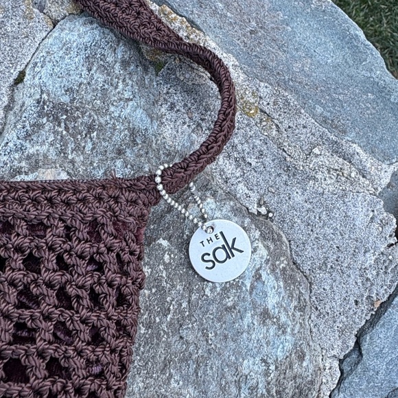 The Sak Dark Brown Crochet shoulder bag new without tags - Picture 2 of 8